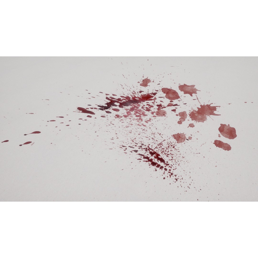 Blood Splashes Texture 3D Model – Horror Decal Collection, PBR - View 13