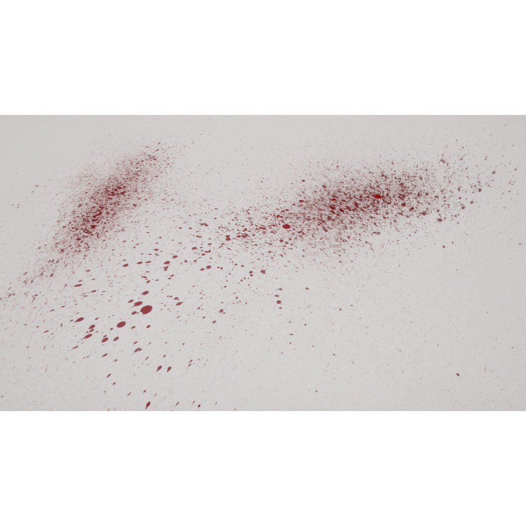Blood Splashes Texture 3D Model – Horror Decal Collection, PBR - View 14