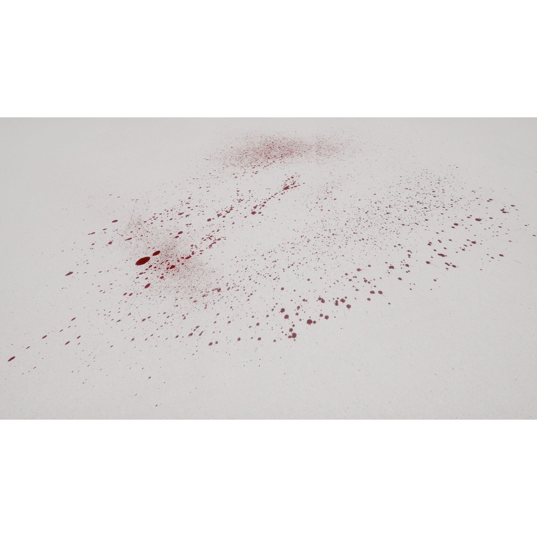 Blood Splashes Texture 3D Model – Horror Decal Collection, PBR - View 17