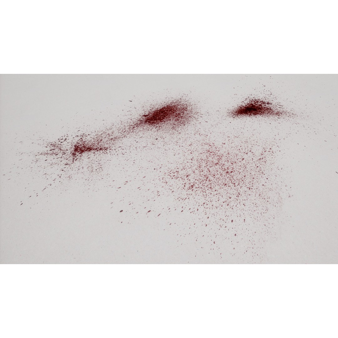 Blood Splashes Texture 3D Model – Horror Decal Collection, PBR - View 18