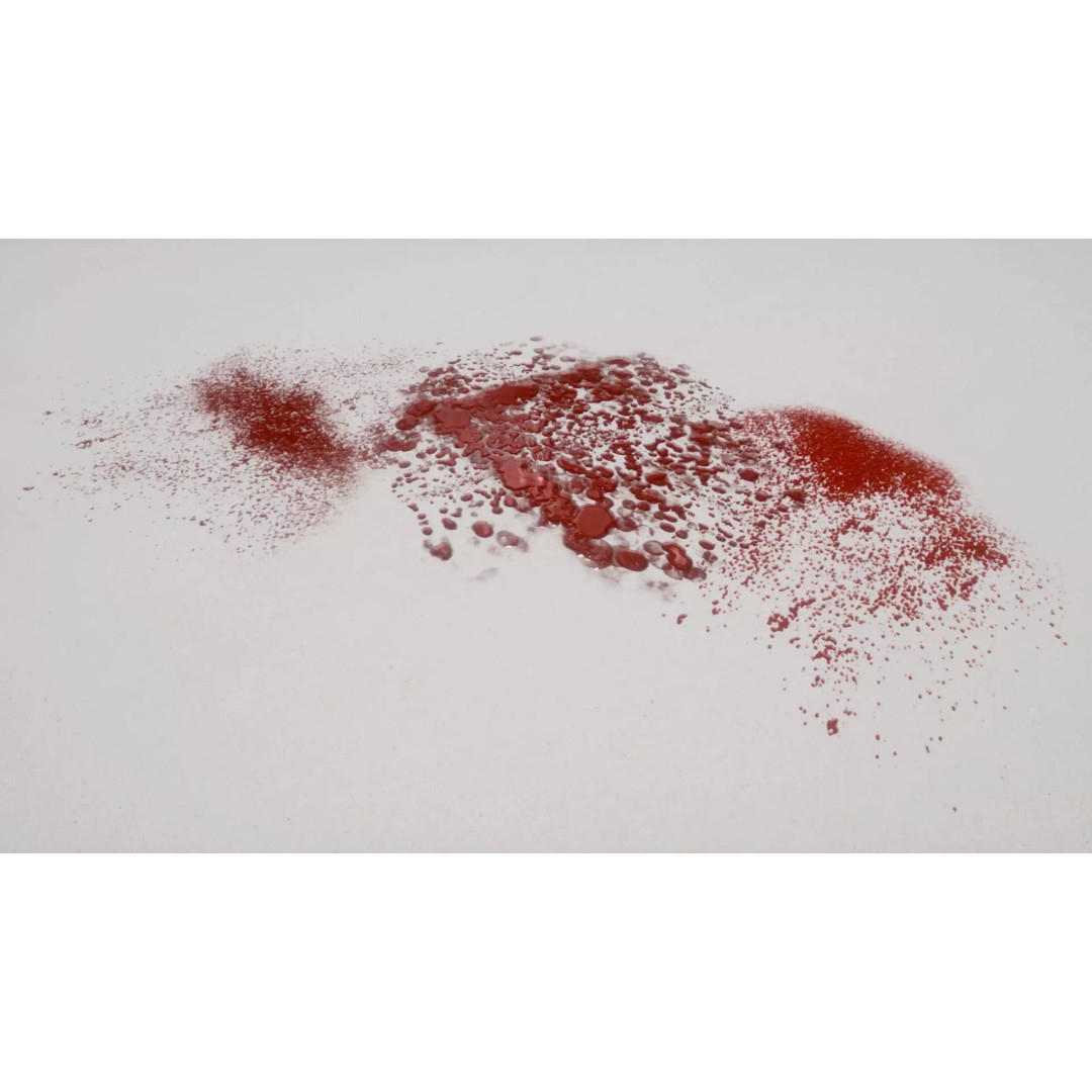 Blood Splashes Texture 3D Model – Horror Decal Collection, PBR - View 2