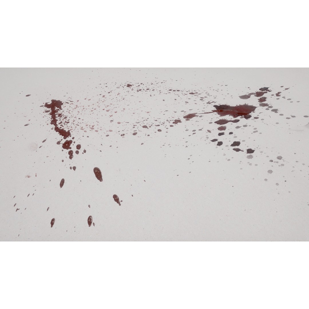 Blood Splashes Texture 3D Model – Horror Decal Collection, PBR - View 24