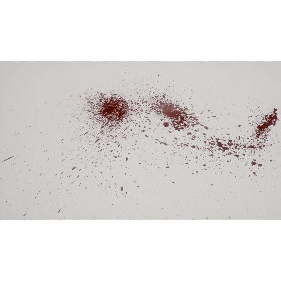 Blood Splashes Texture 3D Model – Horror Decal Collection, PBR - View 25