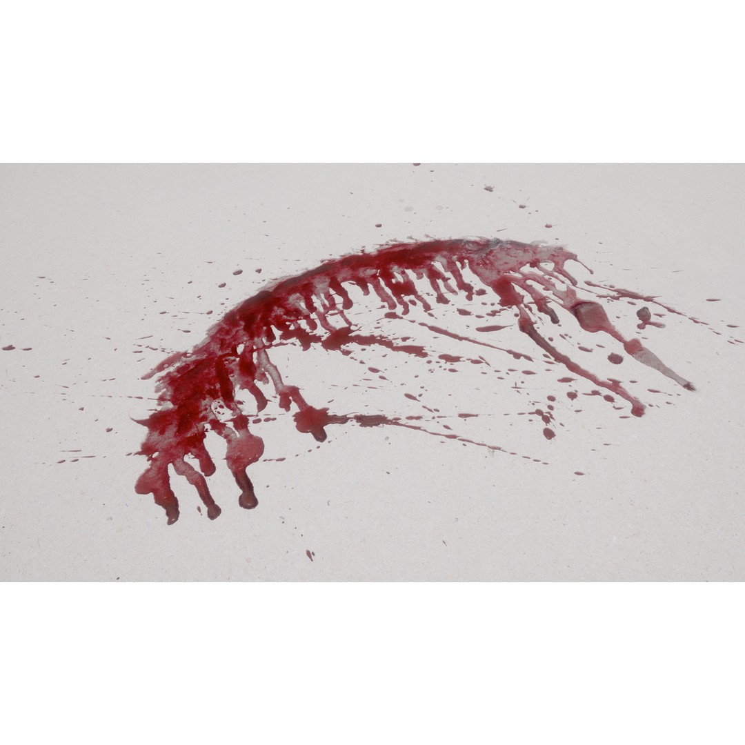 Blood Splashes Texture 3D Model – Horror Decal Collection, PBR - View 27