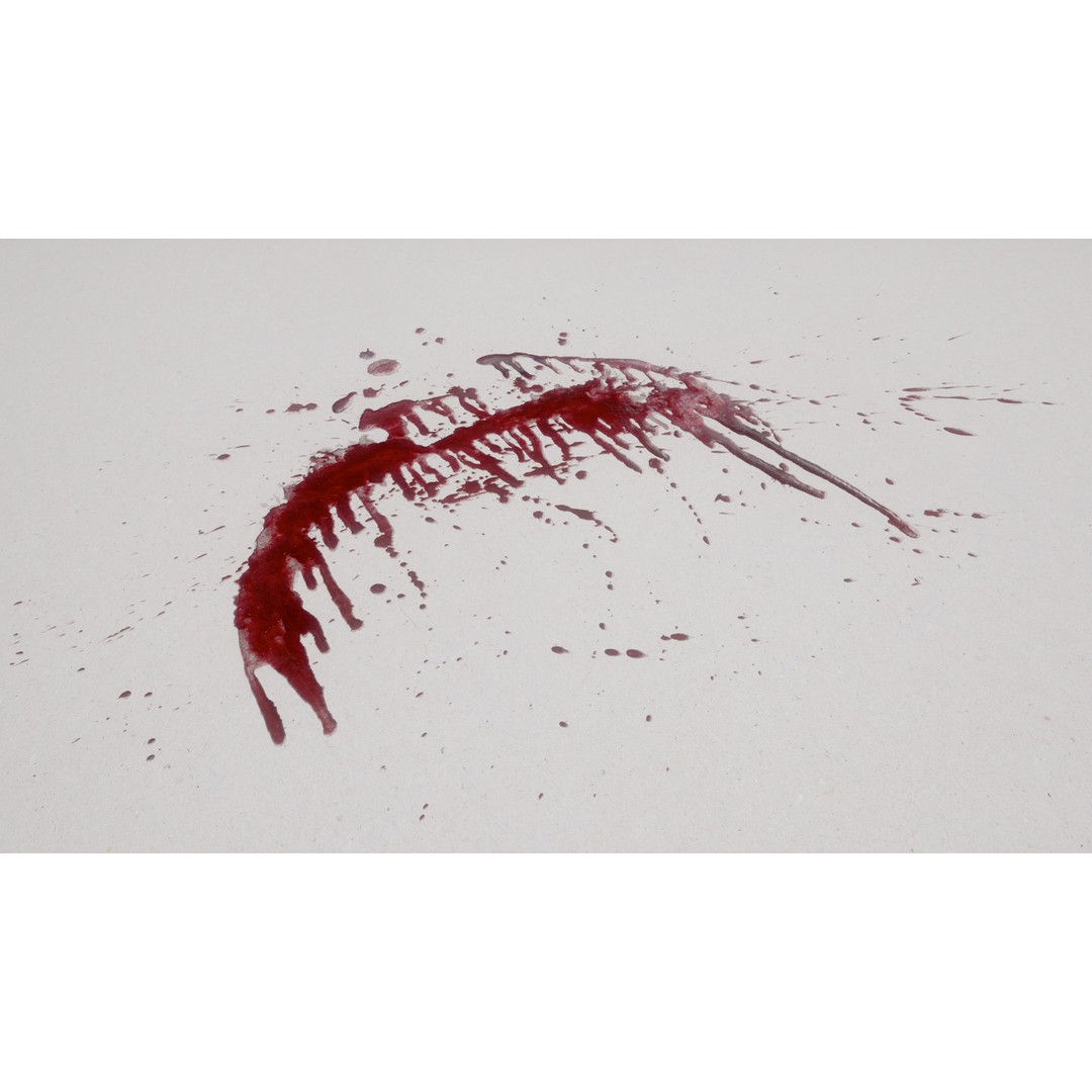 Blood Splashes Texture 3D Model – Horror Decal Collection, PBR - View 32