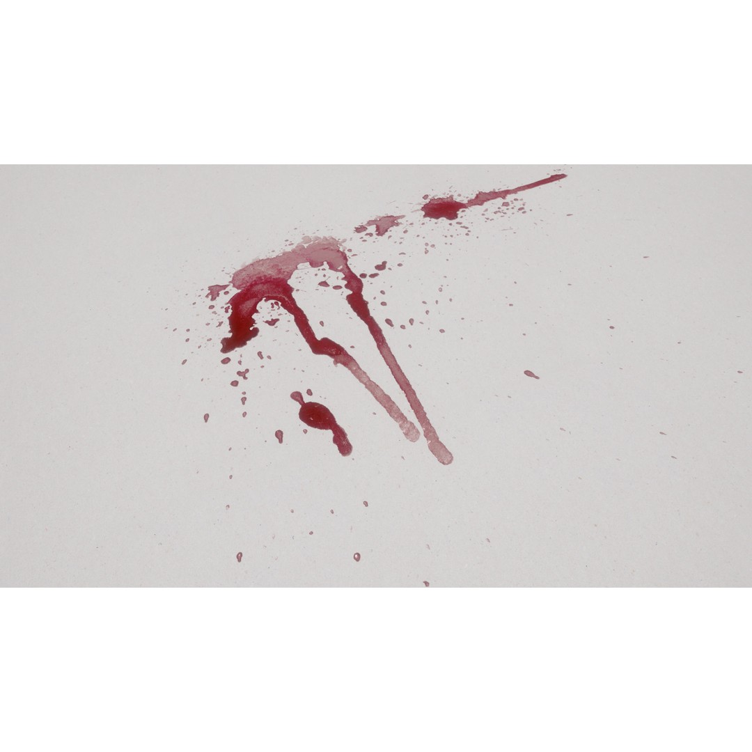 Blood Splashes Texture 3D Model – Horror Decal Collection, PBR - View 35