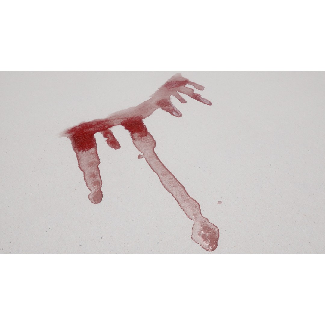 Blood Splashes Texture 3D Model – Horror Decal Collection, PBR - View 38