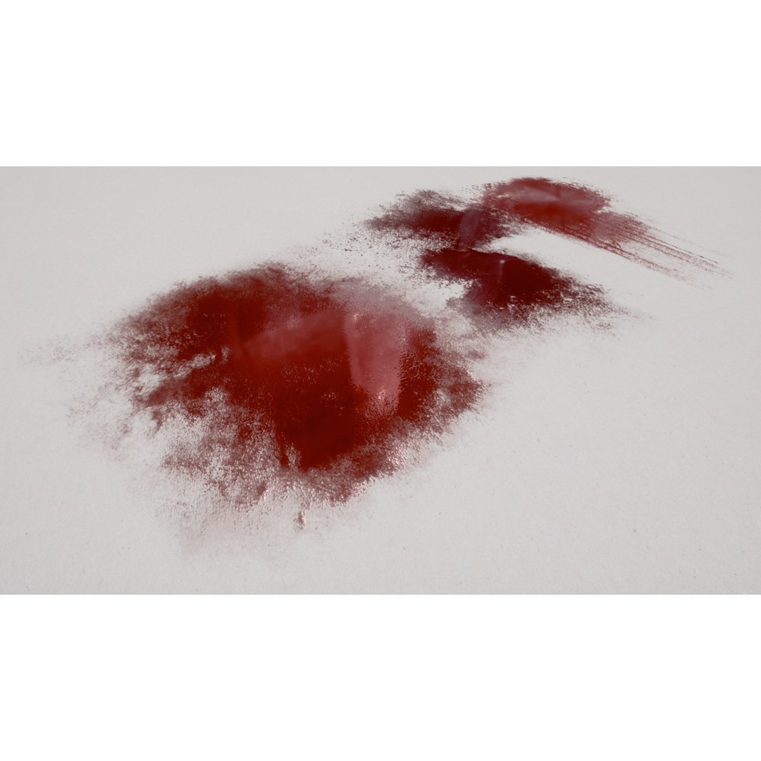 Blood Splashes Texture 3D Model – Horror Decal Collection, PBR - View 4