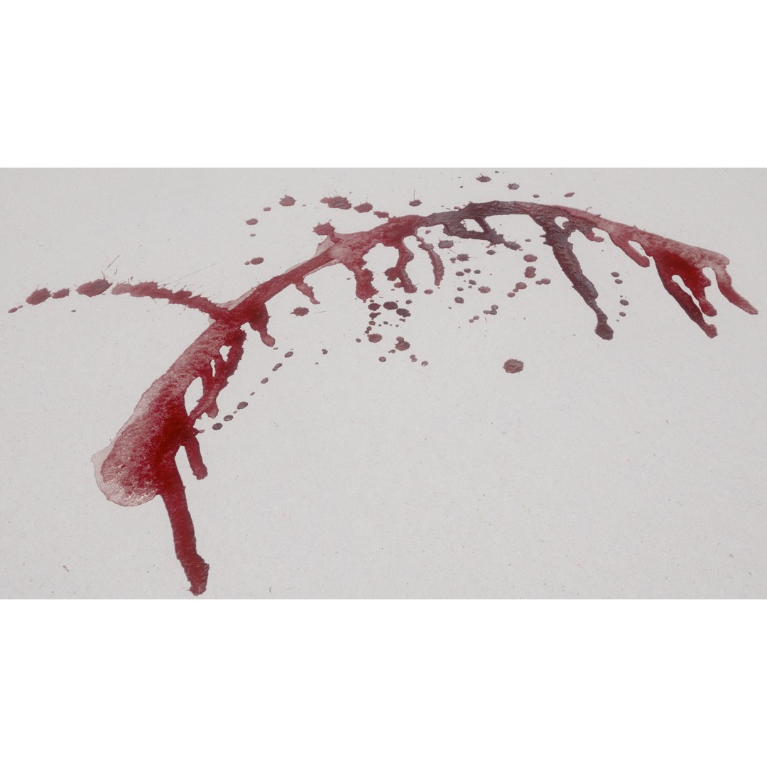 Blood Splashes Texture 3D Model – Horror Decal Collection, PBR - View 40