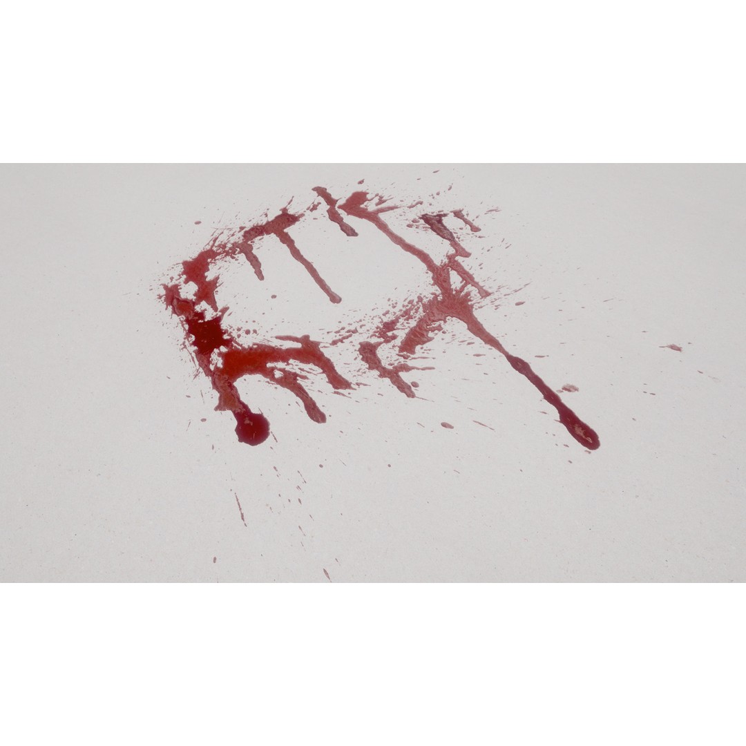 Blood Splashes Texture 3D Model – Horror Decal Collection, PBR - View 42