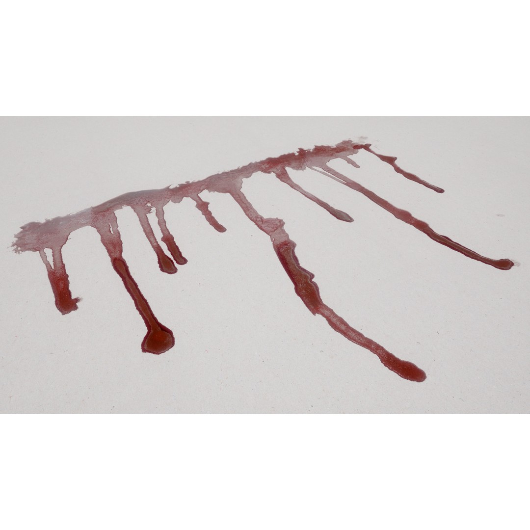 Blood Splashes Texture 3D Model – Horror Decal Collection, PBR - View 44