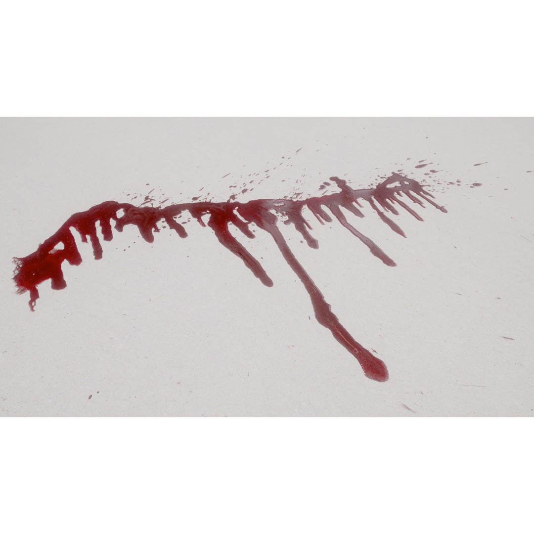 Blood Splashes Texture 3D Model – Horror Decal Collection, PBR - View 45