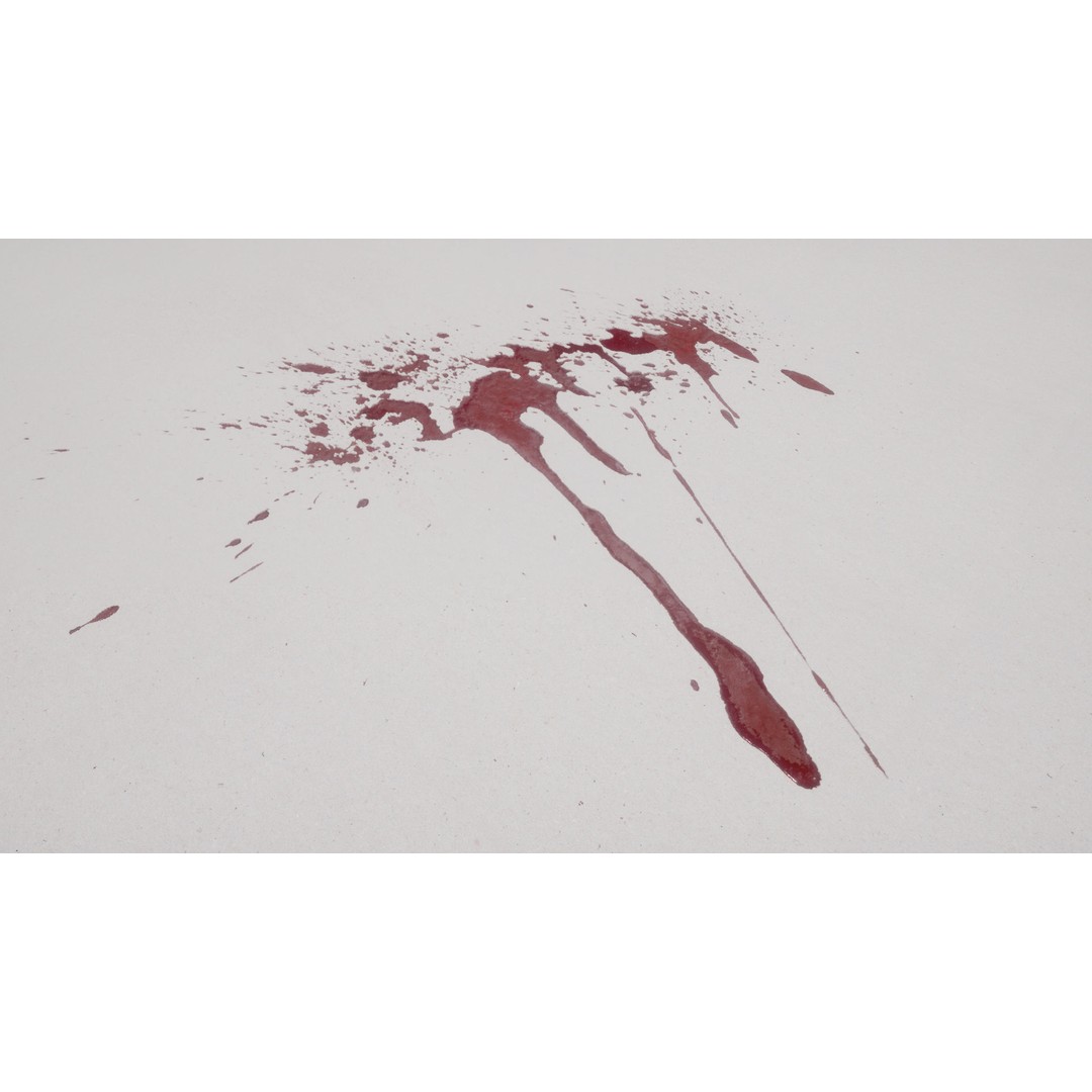Blood Splashes Texture 3D Model – Horror Decal Collection, PBR - View 47