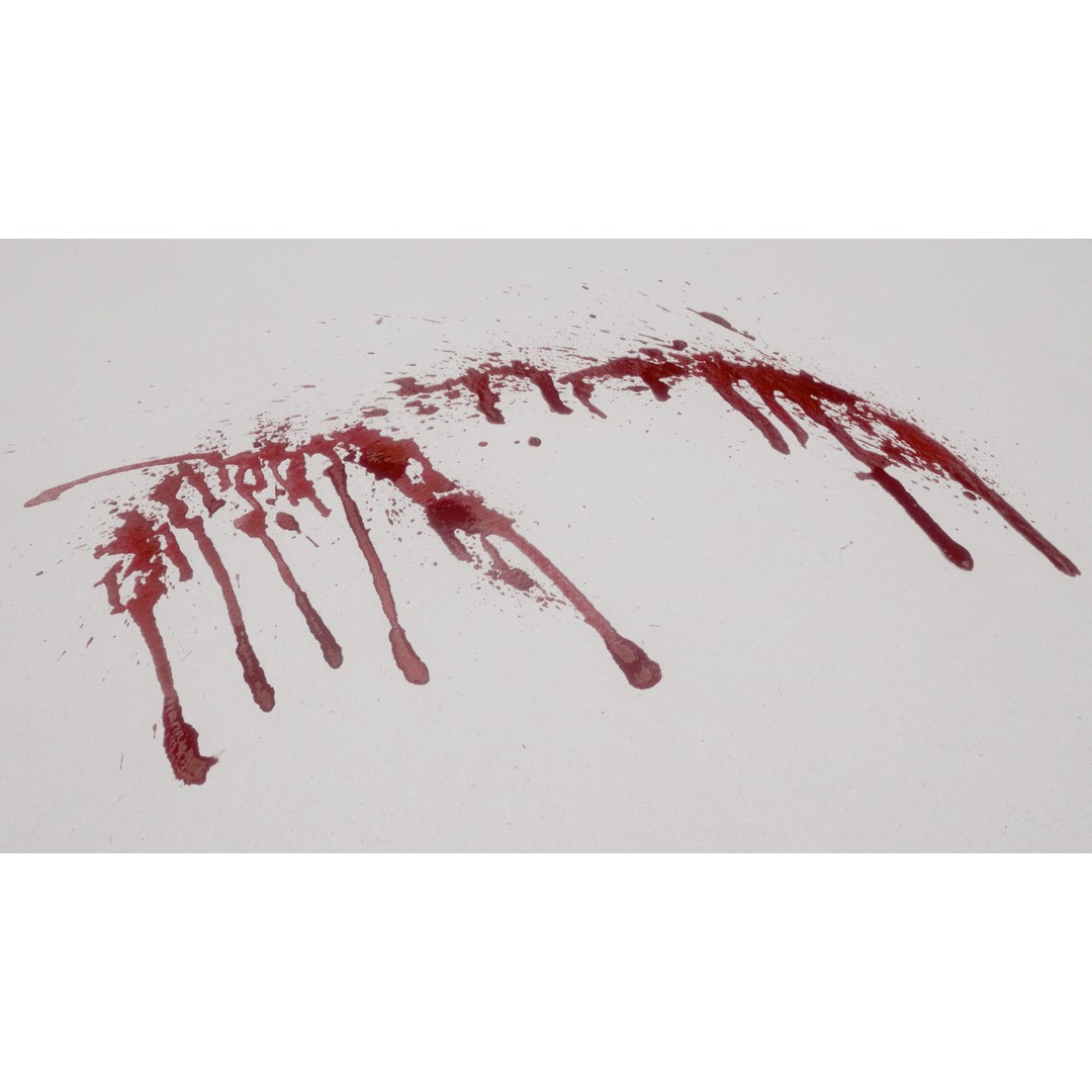 Blood Splashes Texture 3D Model – Horror Decal Collection, PBR - View 48