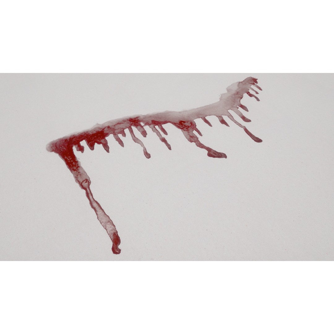 Blood Splashes Texture 3D Model – Horror Decal Collection, PBR - View 49
