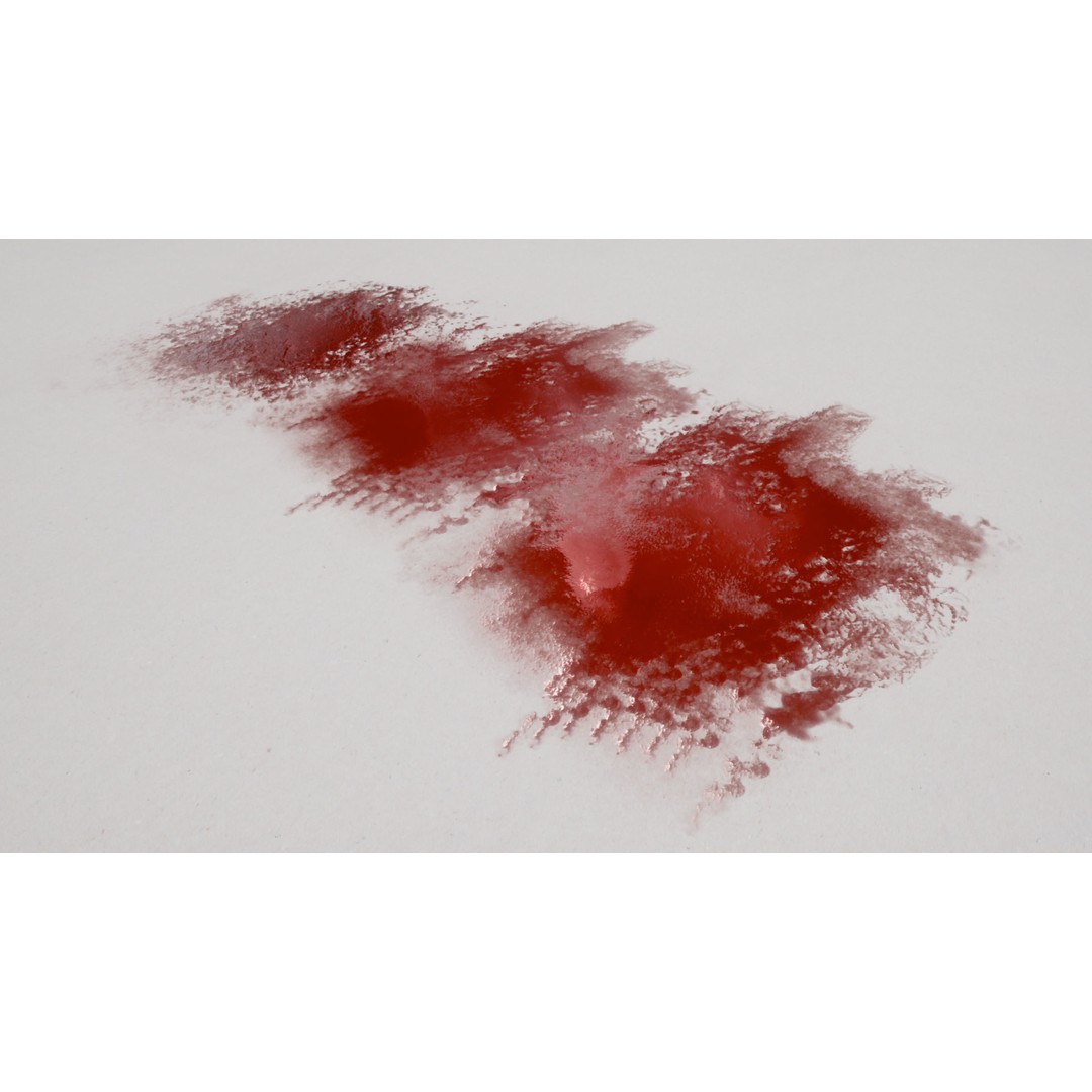 Blood Splashes Texture 3D Model – Horror Decal Collection, PBR - View 5