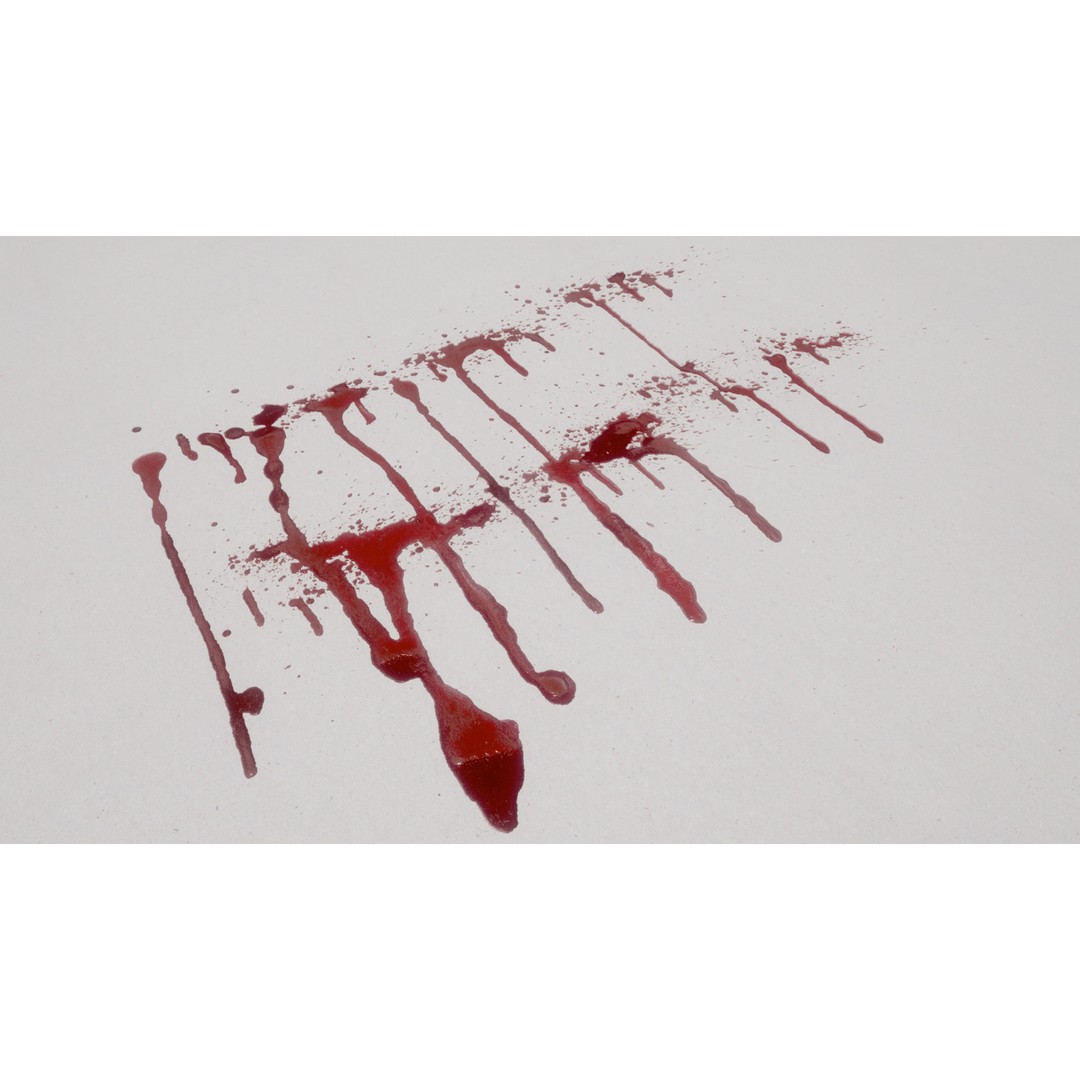 Blood Splashes Texture 3D Model – Horror Decal Collection, PBR - View 50