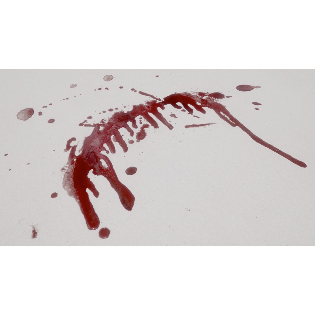 Blood Splashes Texture 3D Model – Horror Decal Collection, PBR - View 51