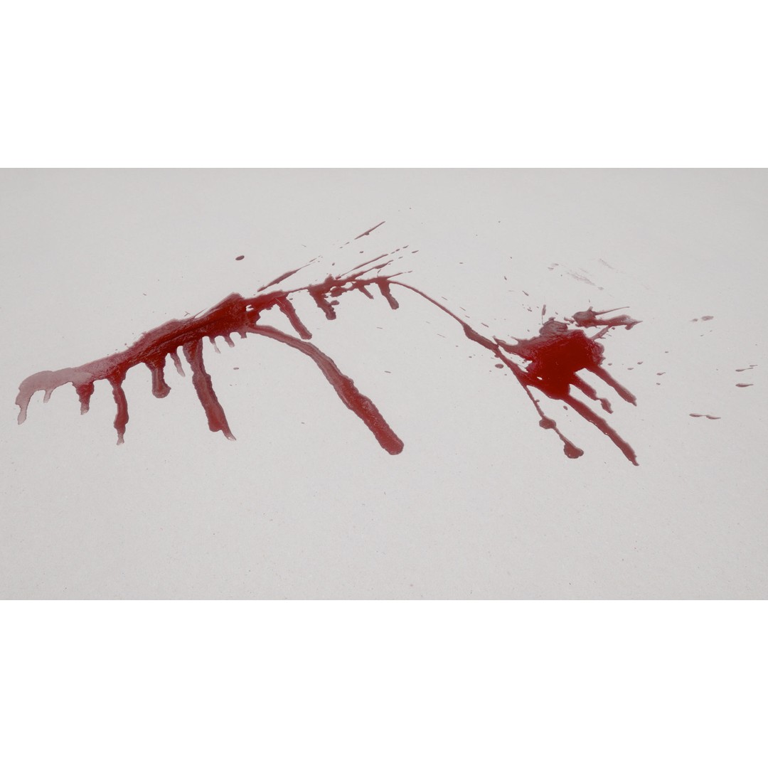 Blood Splashes Texture 3D Model – Horror Decal Collection, PBR - View 52