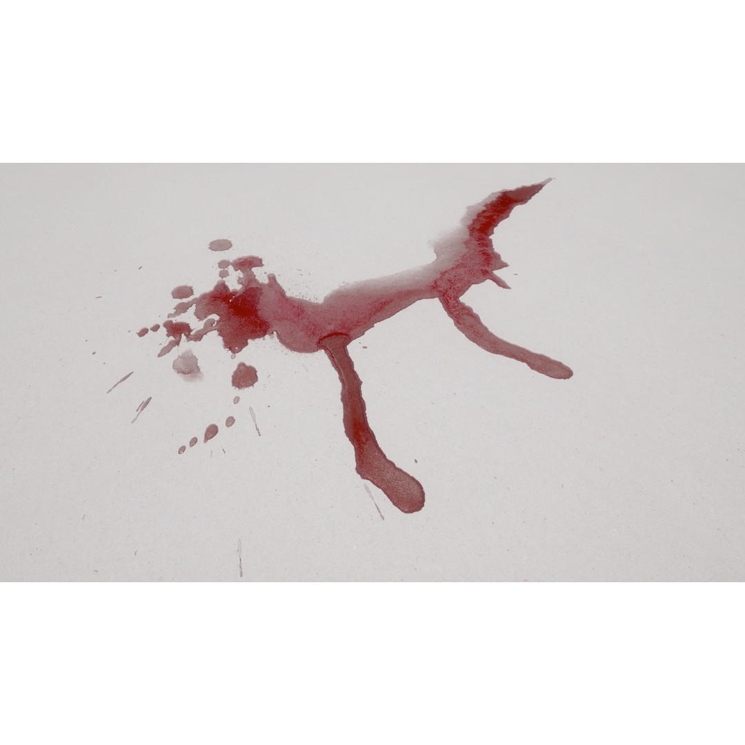 Blood Splashes Texture 3D Model – Horror Decal Collection, PBR - View 54