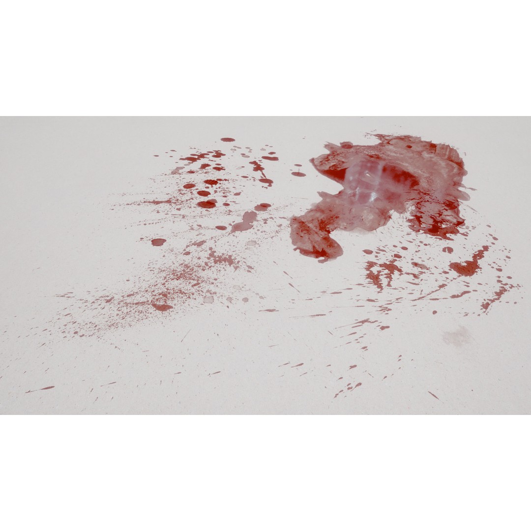 Blood Splashes Texture 3D Model – Horror Decal Collection, PBR - View 57