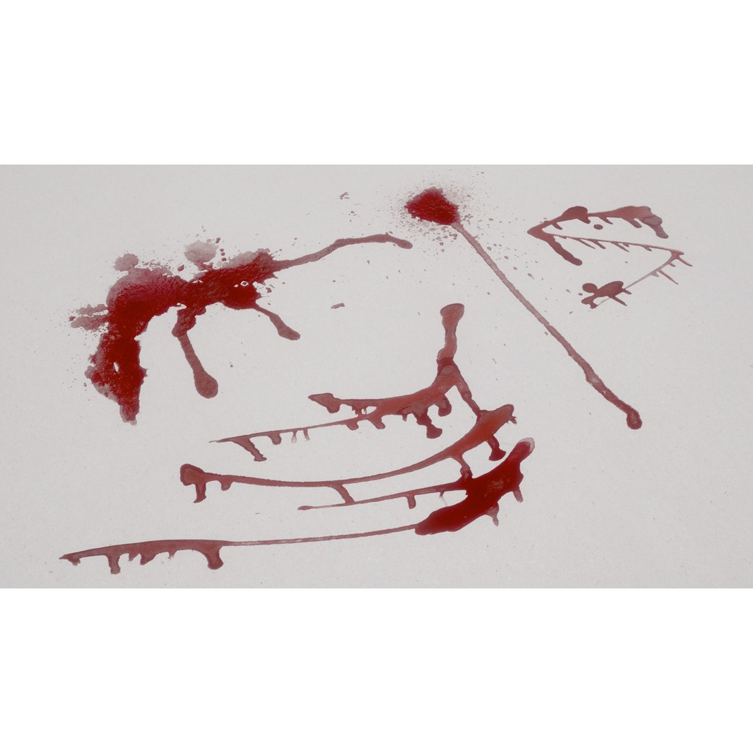 Blood Splashes Texture 3D Model – Horror Decal Collection, PBR - View 58