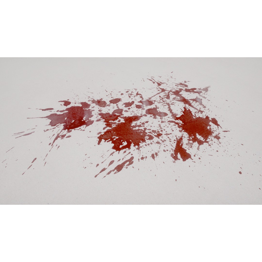 Blood Splashes Texture 3D Model – Horror Decal Collection, PBR - View 60