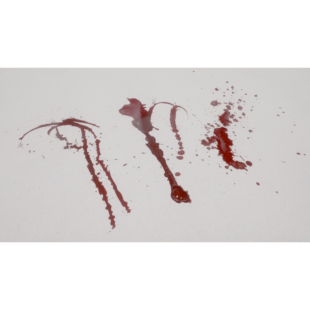 Blood Splashes Texture 3D Model – Horror Decal Collection, PBR - View 61