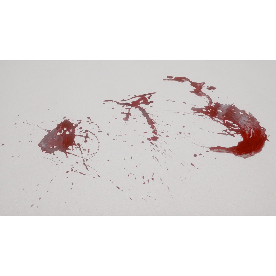 Blood Splashes Texture 3D Model – Horror Decal Collection, PBR - View 63