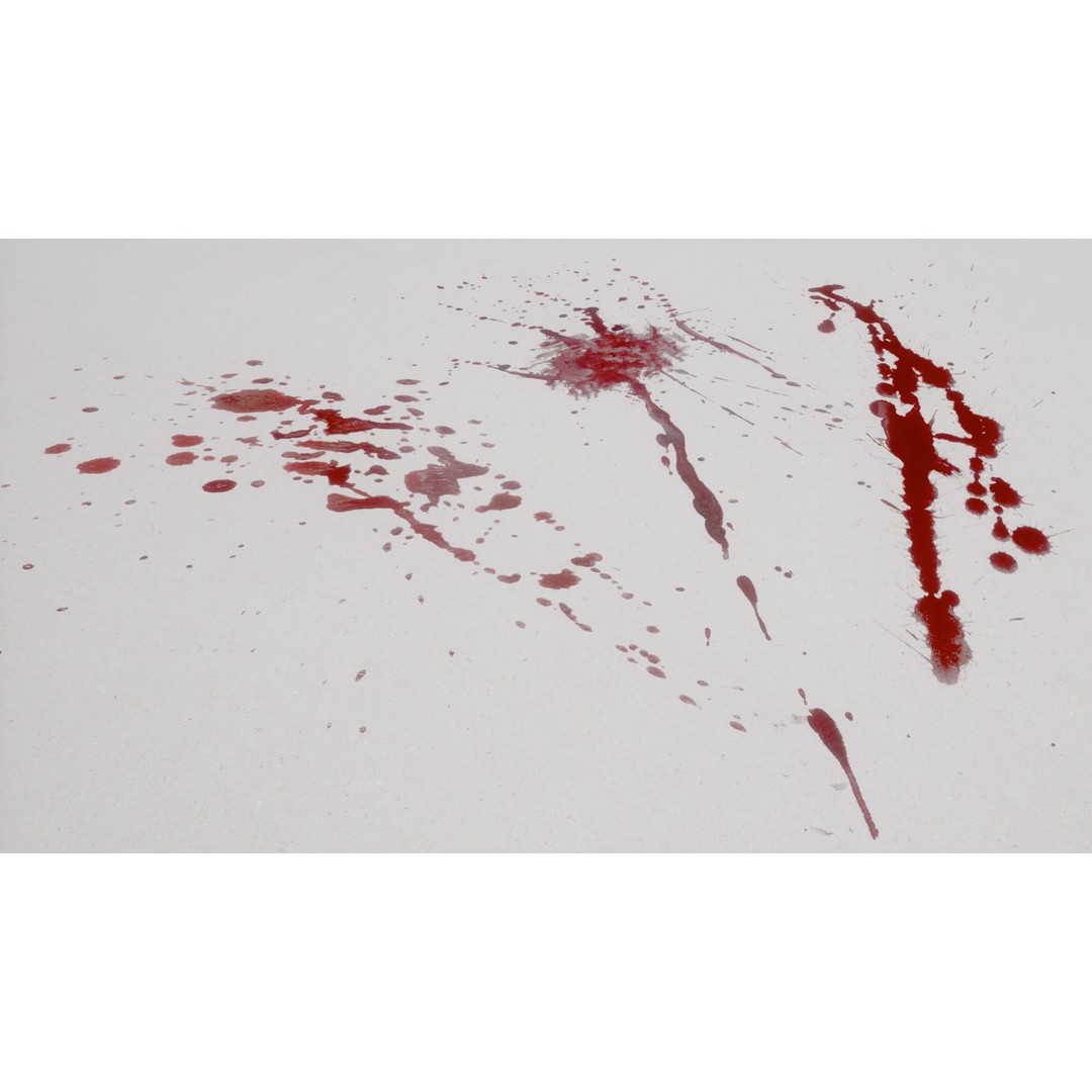 Blood Splashes Texture 3D Model – Horror Decal Collection, PBR - View 65