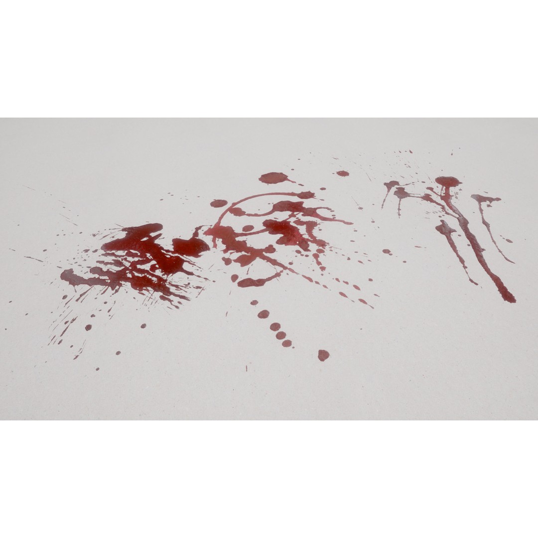 Blood Splashes Texture 3D Model – Horror Decal Collection, PBR - View 66