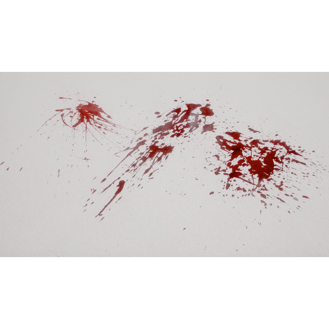 Blood Splashes Texture 3D Model – Horror Decal Collection, PBR - View 68