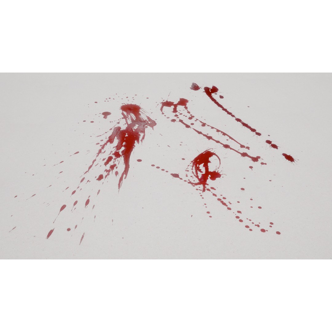 Blood Splashes Texture 3D Model – Horror Decal Collection, PBR - View 71