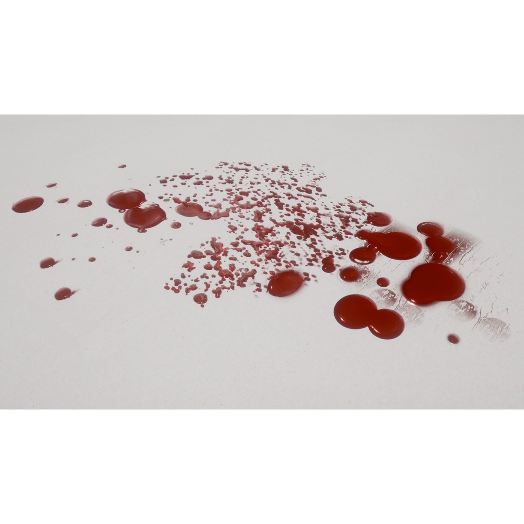 Blood Splashes Texture 3D Model – Horror Decal Collection, PBR - View 8