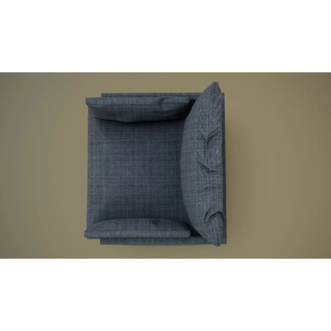 Single Sofa Chair 3D Model – Low Poly PBR Asset, FBX & More - View 11