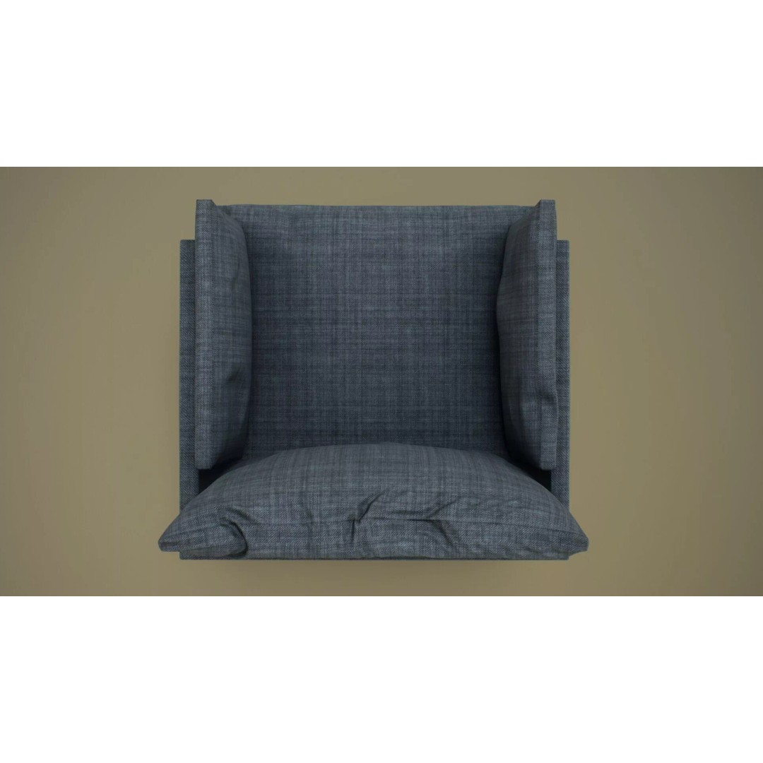 Single Sofa Chair 3D Model – Low Poly PBR Asset, FBX & More - View 12