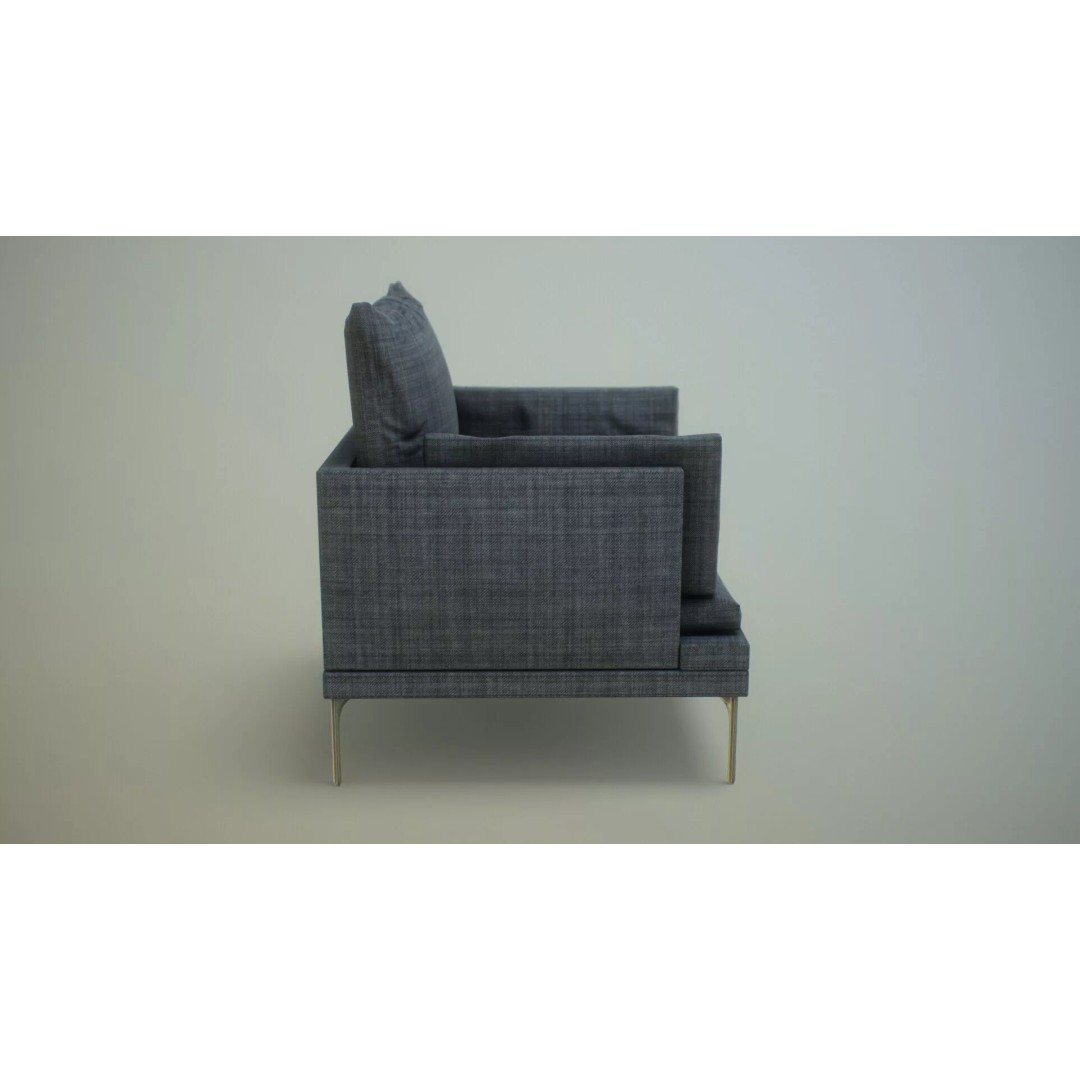 Single Sofa Chair 3D Model – Low Poly PBR Asset, FBX & More - View 4