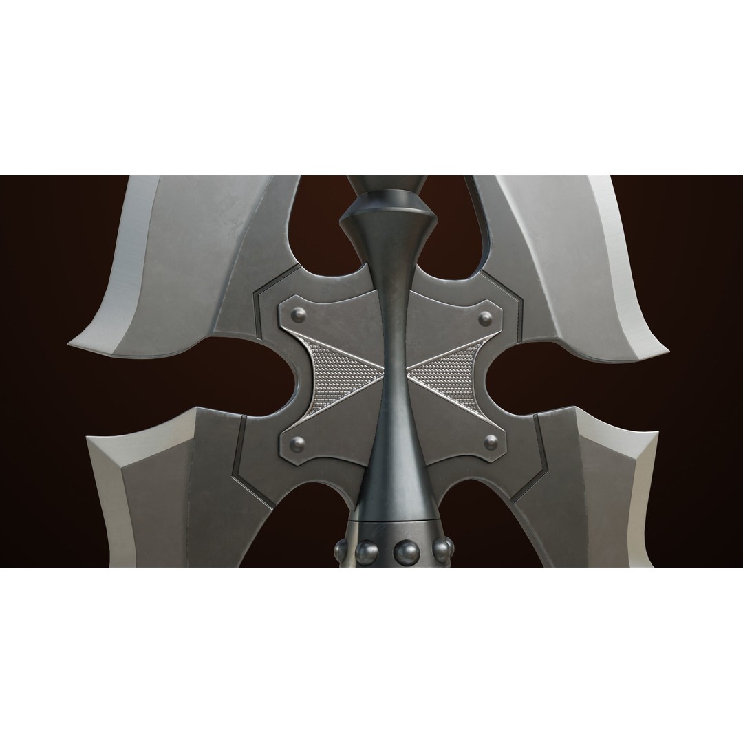 Battle Axe 3D Model – Low Poly PBR Weapon for Games, FBX - View 10