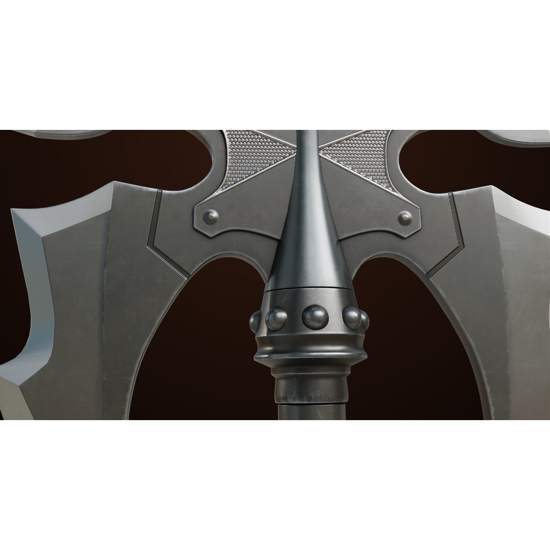 Battle Axe 3D Model – Low Poly PBR Weapon for Games, FBX - View 11