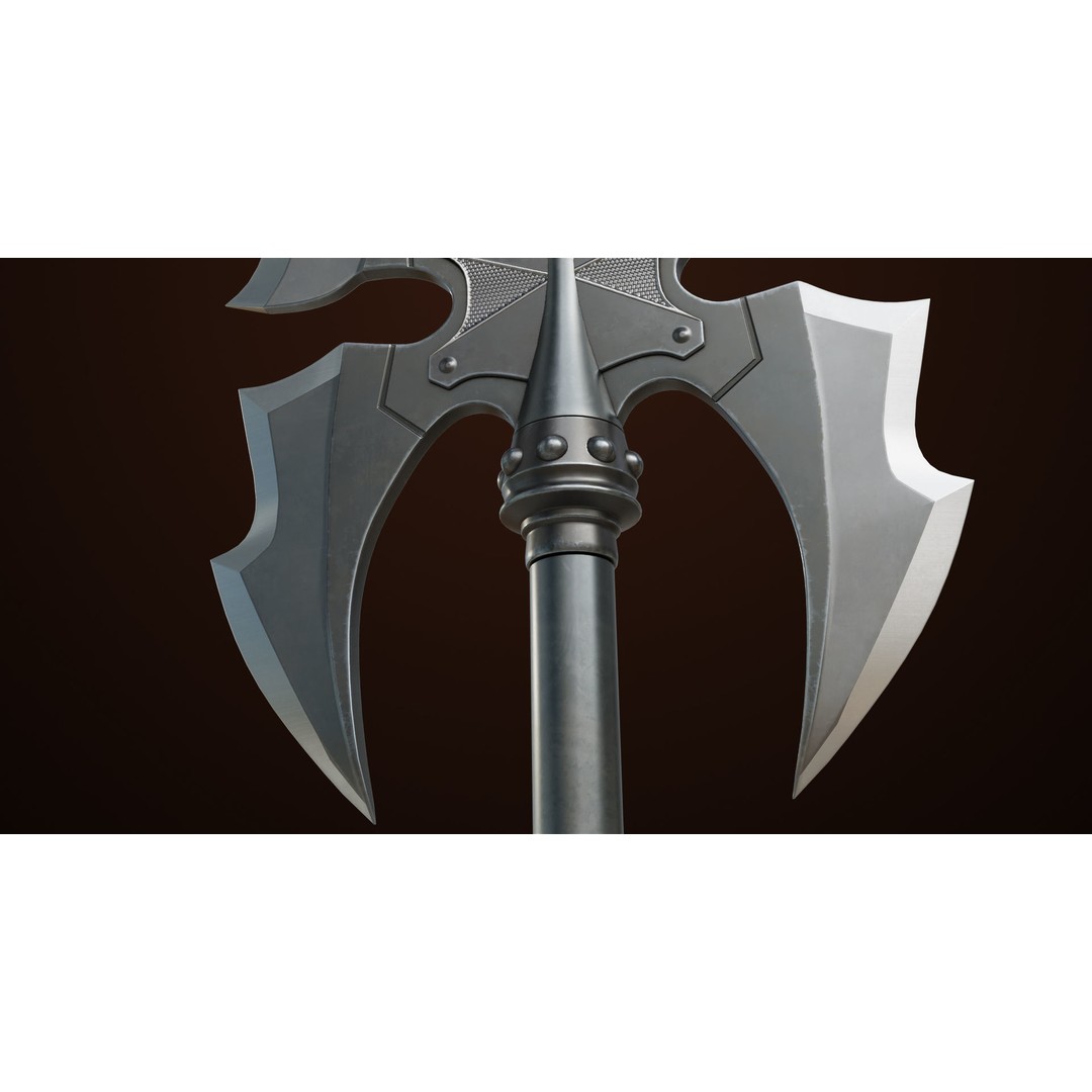 Battle Axe 3D Model – Low Poly PBR Weapon for Games, FBX - View 12