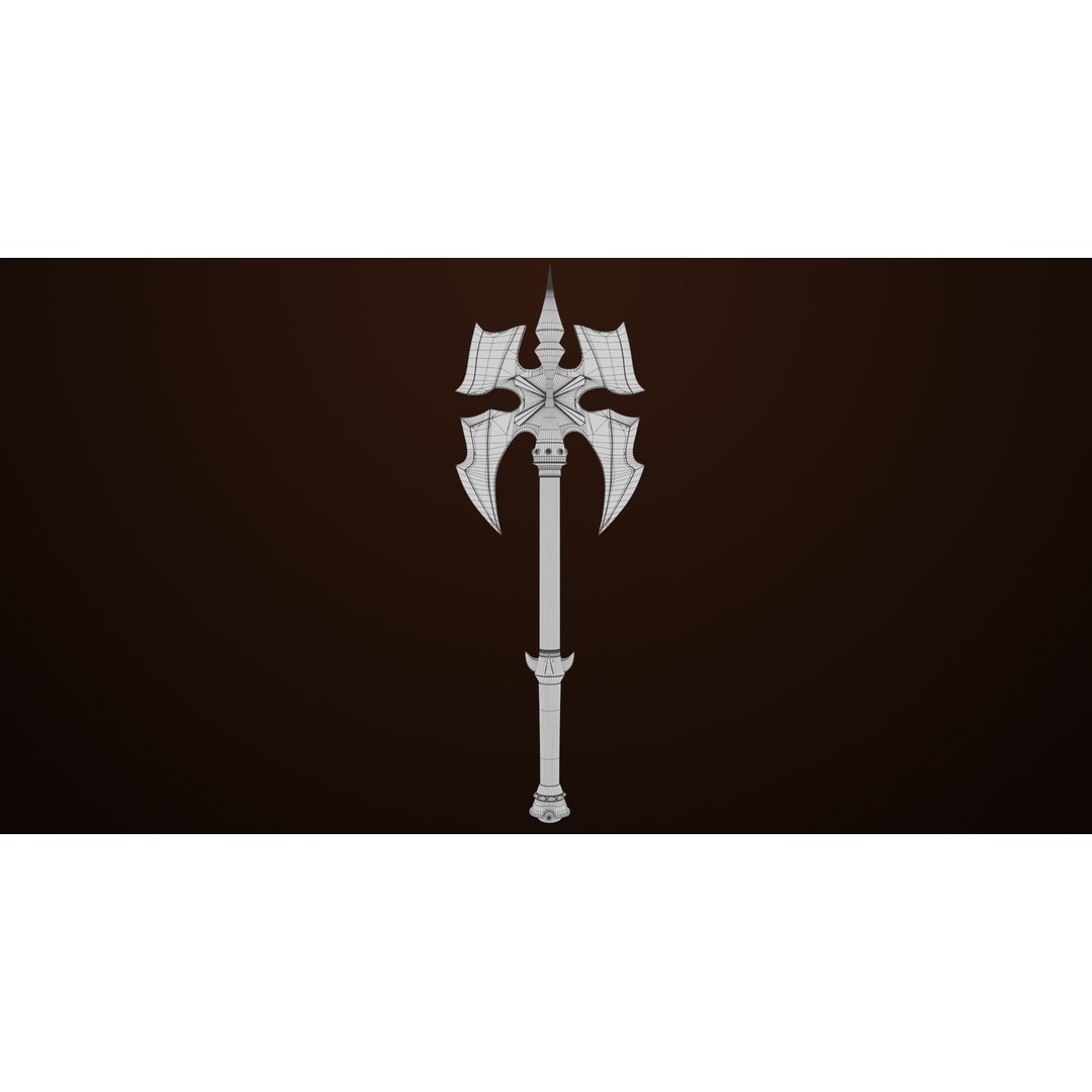 Battle Axe 3D Model – Low Poly PBR Weapon for Games, FBX - View 19