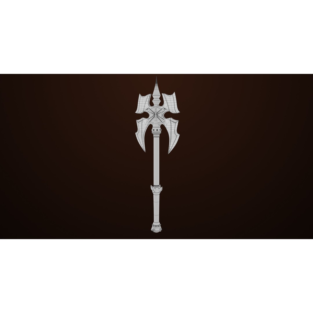 Battle Axe 3D Model – Low Poly PBR Weapon for Games, FBX - View 21