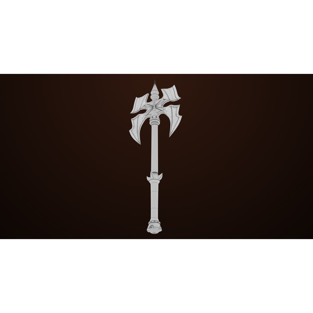 Battle Axe 3D Model – Low Poly PBR Weapon for Games, FBX - View 24