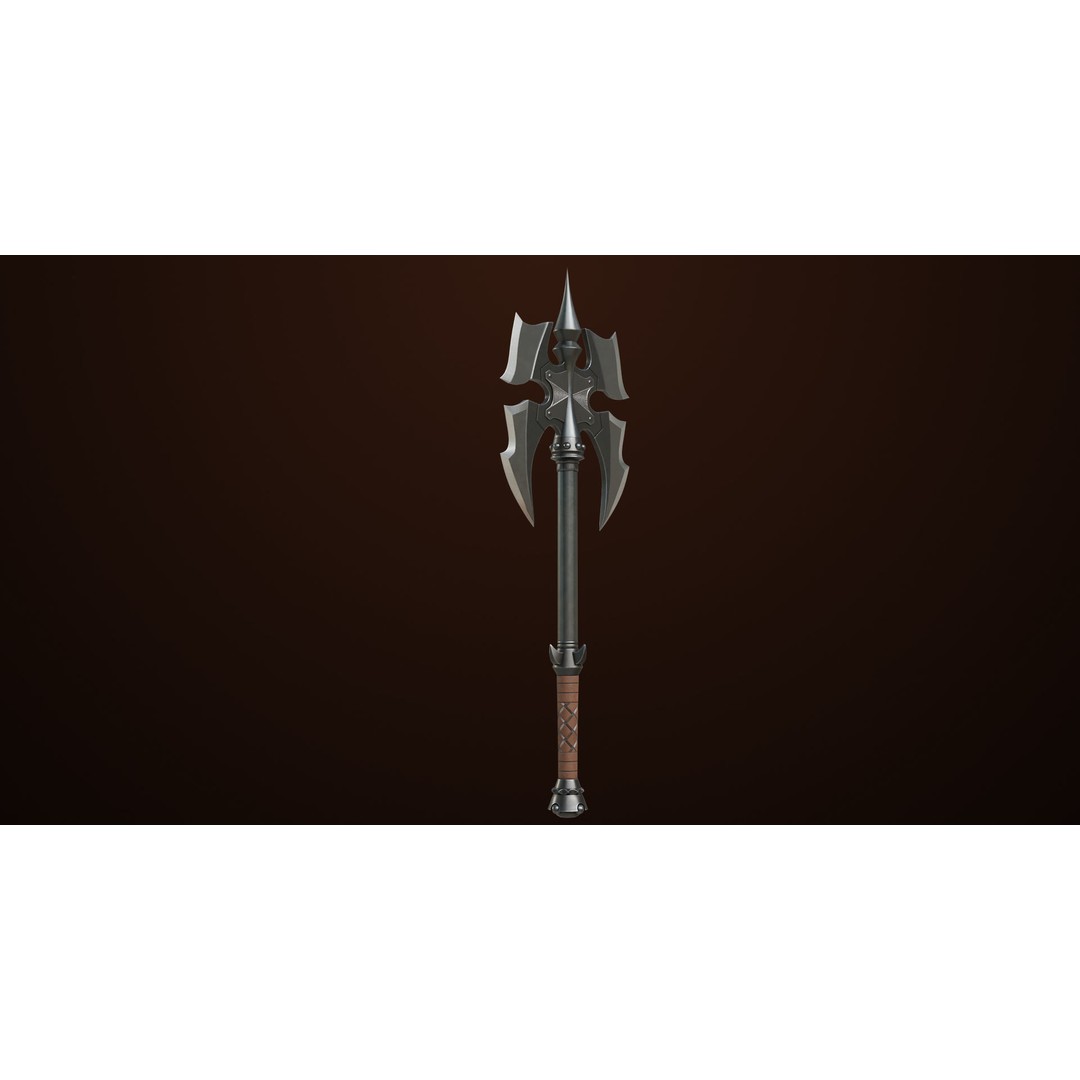 Battle Axe 3D Model – Low Poly PBR Weapon for Games, FBX - View 4
