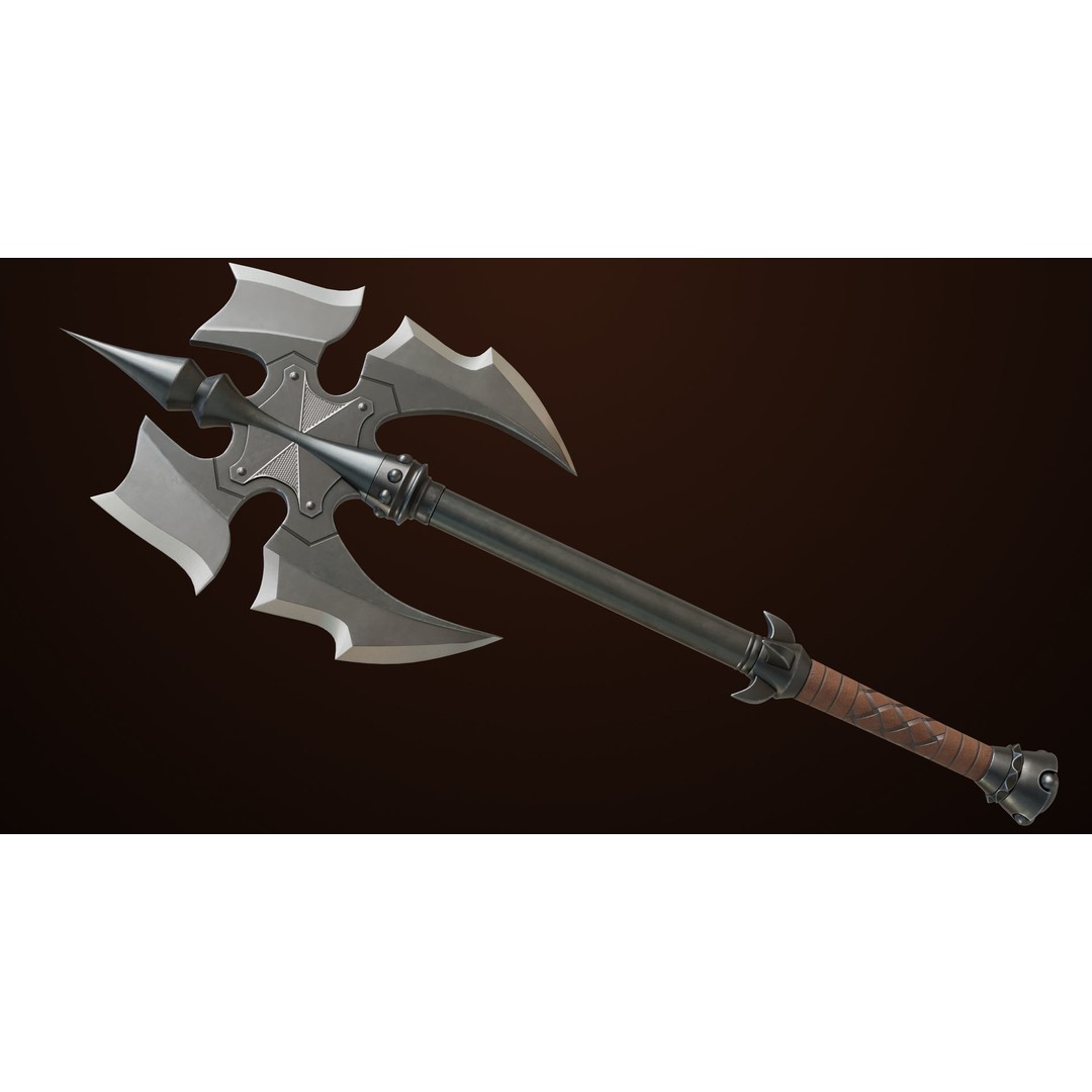 Battle Axe 3D Model – Low Poly PBR Weapon for Games, FBX - View 6