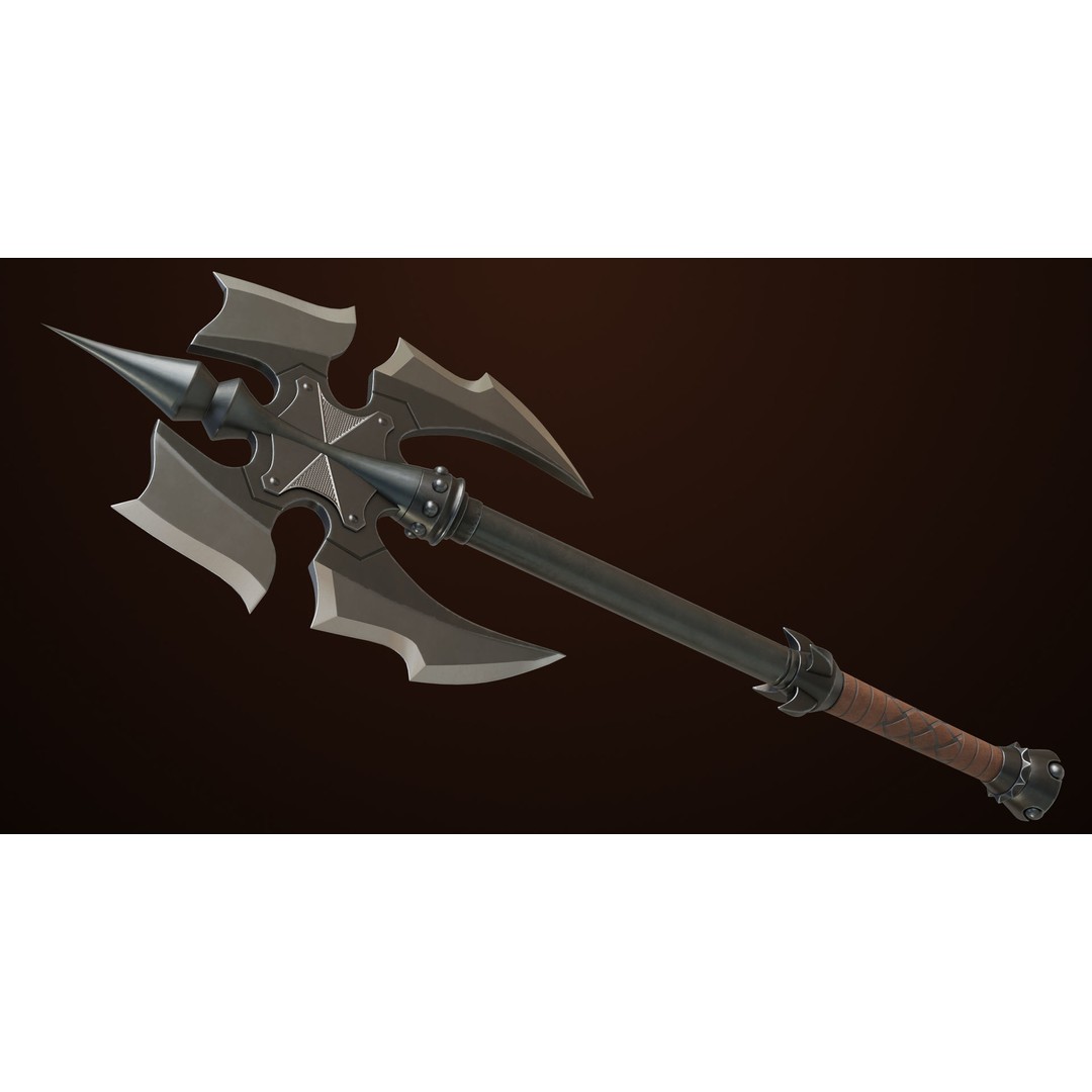 Battle Axe 3D Model – Low Poly PBR Weapon for Games, FBX - View 7