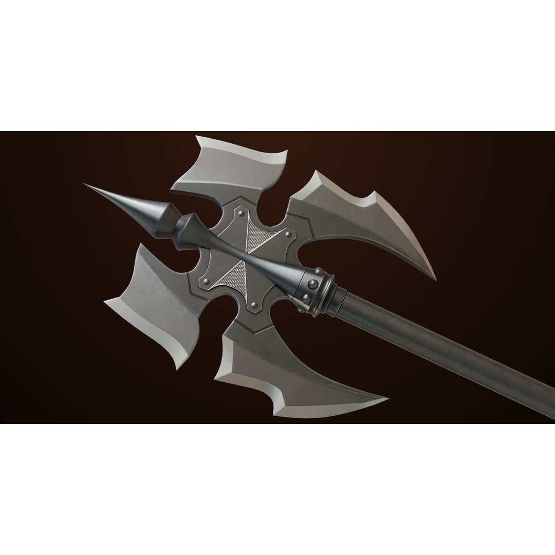 Battle Axe 3D Model – Low Poly PBR Weapon for Games, FBX - View 8