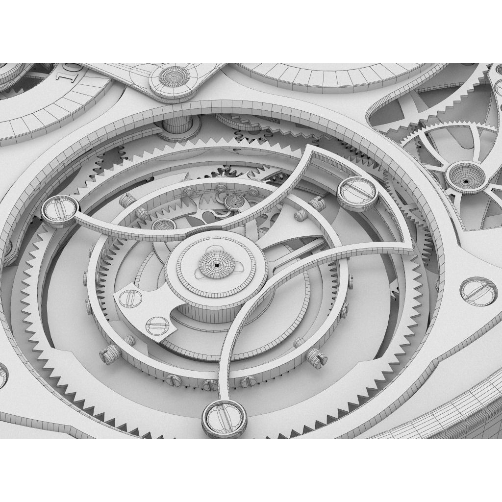 AkriviA Tourbillon 3D Model – Low Poly Watch with UV Mapping