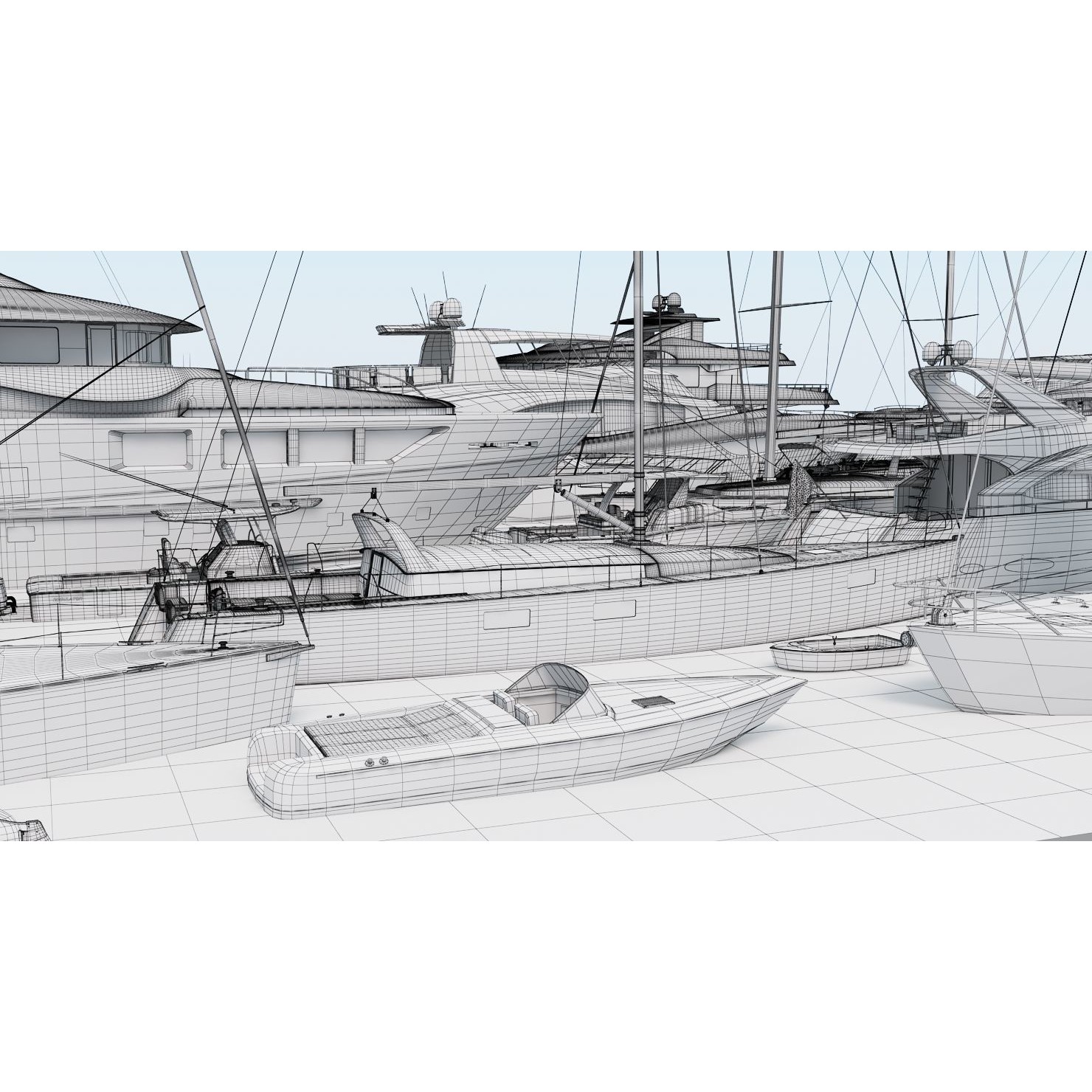 50 Yachts and Boats Collection - Game-Ready 3D Model