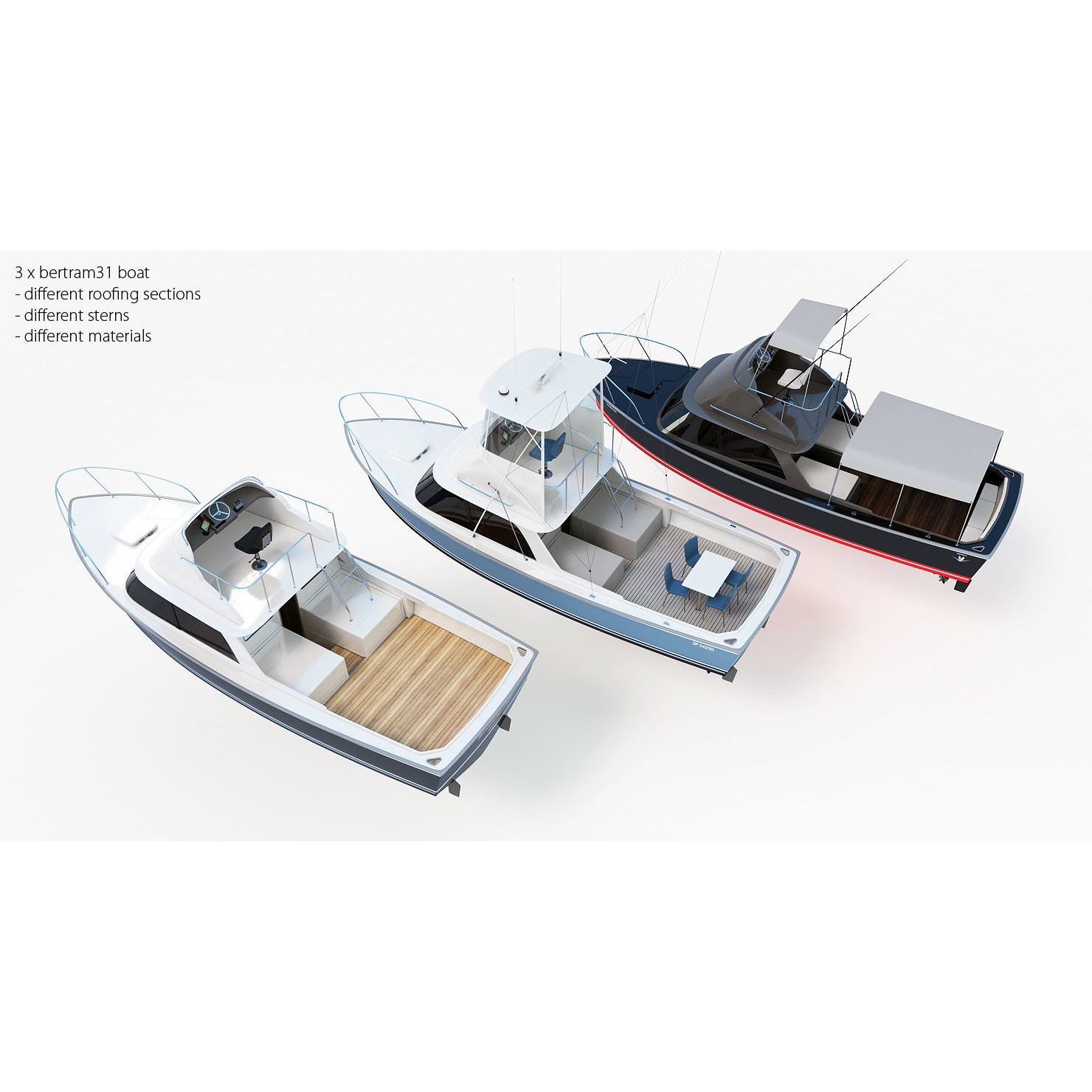 50 Yachts and Boats Collection - Game-Ready 3D Model - View 11